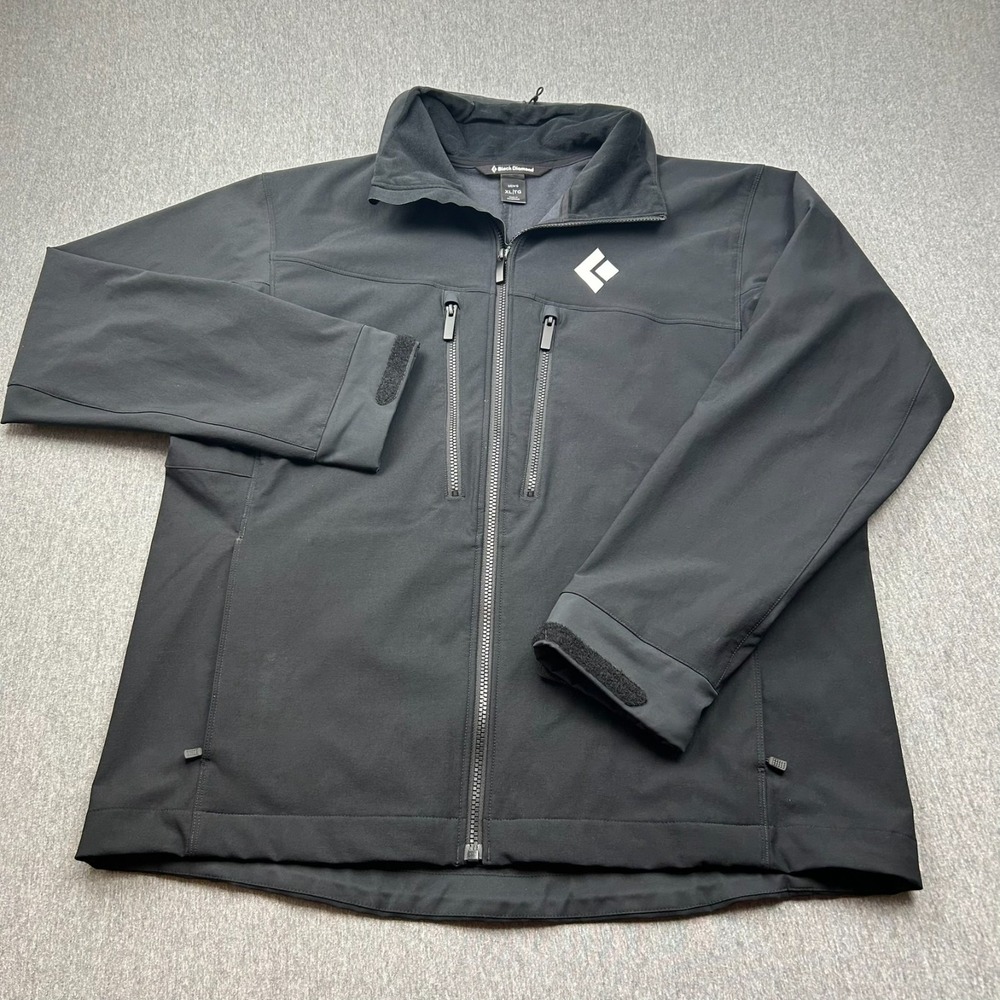 Black Diamond Dawn Patrol Jacket Mens XL Softshell Full Zip Black Schoeller - Picture 2 of 16